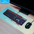 thumbnail image 6 of Desk Matt, Extended Gaming Mouse Pad Large XXL Keyboard Mat Mousepad with Stitched Edges Non Slip Base, Computer Desk Pad Mat for Office Laptop Desktop Home (Teal Gradient), 6 of 6