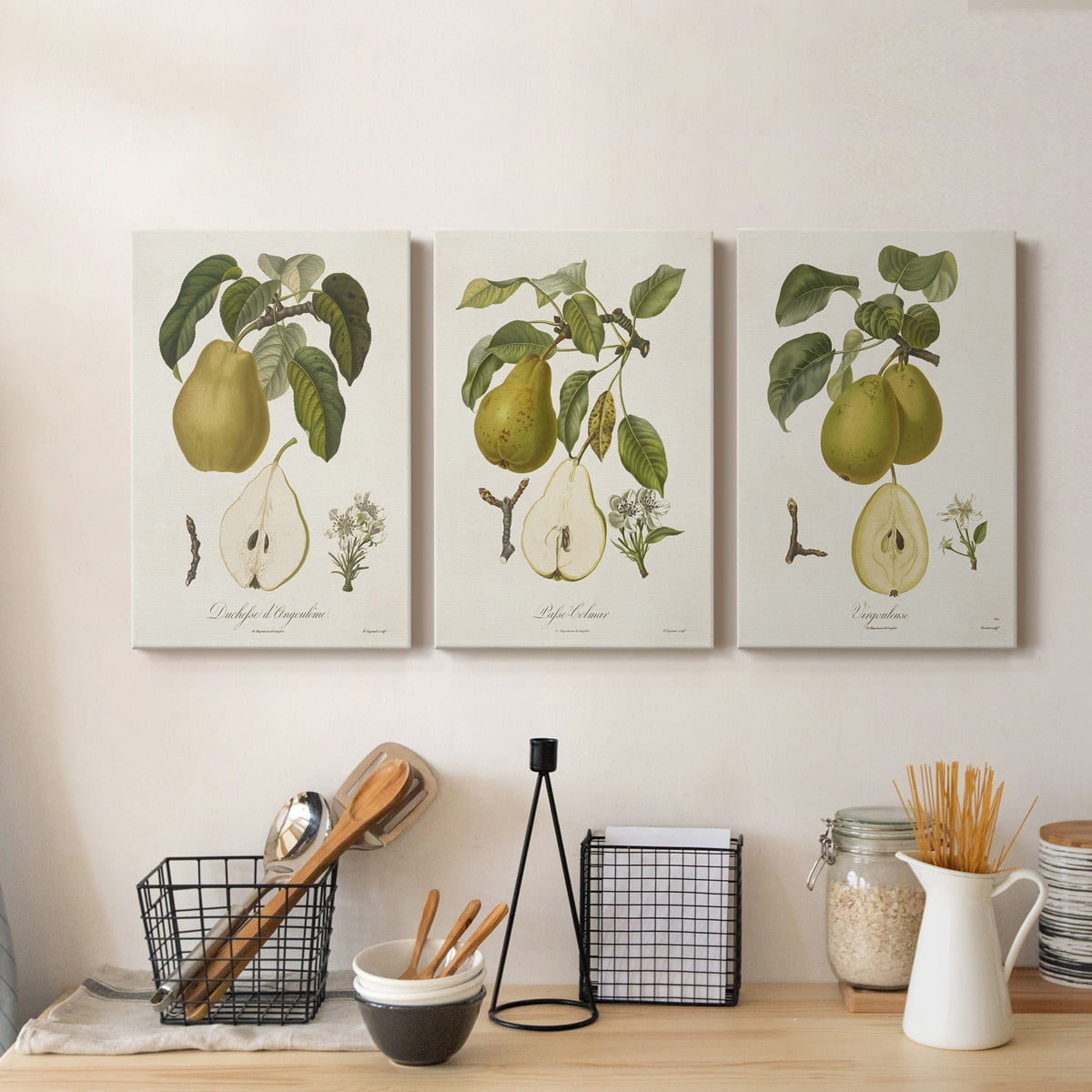 Vintage Pears I Premium Gallery Wrapped Canvas - Ready to Hang - 18 x 27 Each
