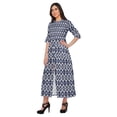 thumbnail image 3 of Moomaya Robe Kurti Longue à Manches Courtes Imprimée, Tunique Ligne A, Haut Indien pour Femmes, 3 of 5