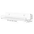 thumbnail image 3 of 12-Inch Transparent Acrylic Record Rack Wall-Mounted Album CD Display Rack, 3 of 5