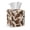Brown Beige Cow Print, variant on COEQINE PU Leather Square Tissue Box Cover, Snap Closure for Easy Refill & Storage, Universal Decorative Tissue Holder for Home Bedroom Car Office Desk, Schnauzer Dog Paw