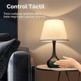 thumbnail image 4 of Lámpara de noche táctil para dormitorio, lámparas de mesa de granja regulables de 3 vías para mesita de noche con pantalla de tela, lámpara de escritorio para lectura de , oficina en casa, 4 of 9