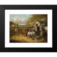 thumbnail image 2 of John Frederick Herring Jr. 14x12 Black Modern Framed Museum Art Print Titled - Horses, Pigs and Ducks in a Farmyard (1853), 2 of 5