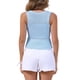 thumbnail image 3 of INSPIRE CHIC Chaleco de Suéter Corto de Mujer de Crochet Sin Mangas con Lazo Frontal para Verano Playa Tallas XL Azul, 3 of 6