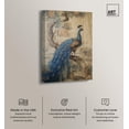 thumbnail image 2 of Glistening Peacock Canvas Retro Japanese Art Prints by Art Remedy, Gallery Wrapped, 16" x 24", 2 of 7