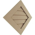 thumbnail image 2 of Ekena Millwork 27"W x 27"H Timberthane Rustic Smooth Diamond Faux Wood Non-Functional Gable Vent, Primed Tan, 2 of 5