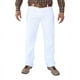 thumbnail image 1 of Pantalón de mezclilla rígida John Silver  Corte recto tipo vaquero Color blanco, 1 of 2
