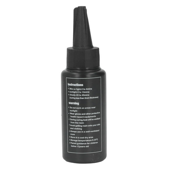Colle pour Résine UV, Vitesse de Durcissement Rapide Haute Transparence Sans Odeur Colle UV pour Verre Bricolage pour Fabrication de Bijoux 25g,60g