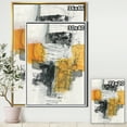 thumbnail image 2 of Composition Abstraite de Jaune et Noir Charmant - Toile Encadrée Contemporaine, 2 of 3