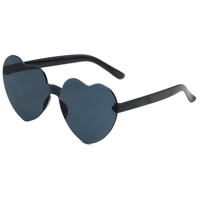 Gafas de sol transparentes de gelatina de color love para hombres y mujeres, gafas de sol con forma de corazón de melocotón, gafas de sol con forma de corazón