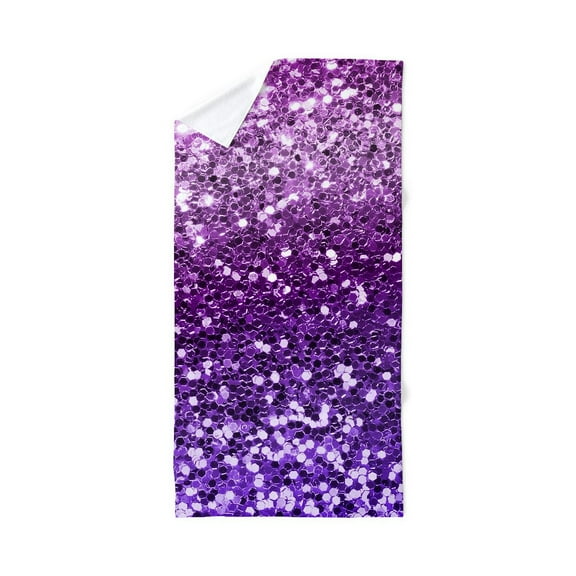 CafePress - Mermaid Glitters Sparkling Purple Cute - Large Beach Towel, Soft 30"x60" Towel with Unique Design