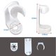 thumbnail image 5 of Paquete de 3 soportes para cepillos de dientes eléctricos, estante para pasta dental para ducha de baño, 5 of 5