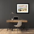 thumbnail image 4 of George Catlin 24x18 Black Modern Framed Museum Art Print Titled - Elk and Buffalo Making Acquaintance, Texas (1846-1848), 4 of 5