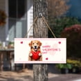 thumbnail image 3 of Happy Valentine's Day Golden Retriever Brings Love Heart Landscape Wood Sign Goldens Dog Lover Gifts Idea Hanging Wall Home Decor - 02028, 3 of 5
