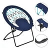 Goplus Folding Round Bungee Chair Steel Frame Outdoor Camping Hiking Garden Patio