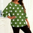 thumbnail image 5 of XUNKUSGA Womens 3/4 Sleeve Tops Fashion Polka DOT T-Shirts for Women Classic Crewneck Going Out Tops for Women Casual Loose Fit Plus Size Tops L-5XL Green, 5 of 6