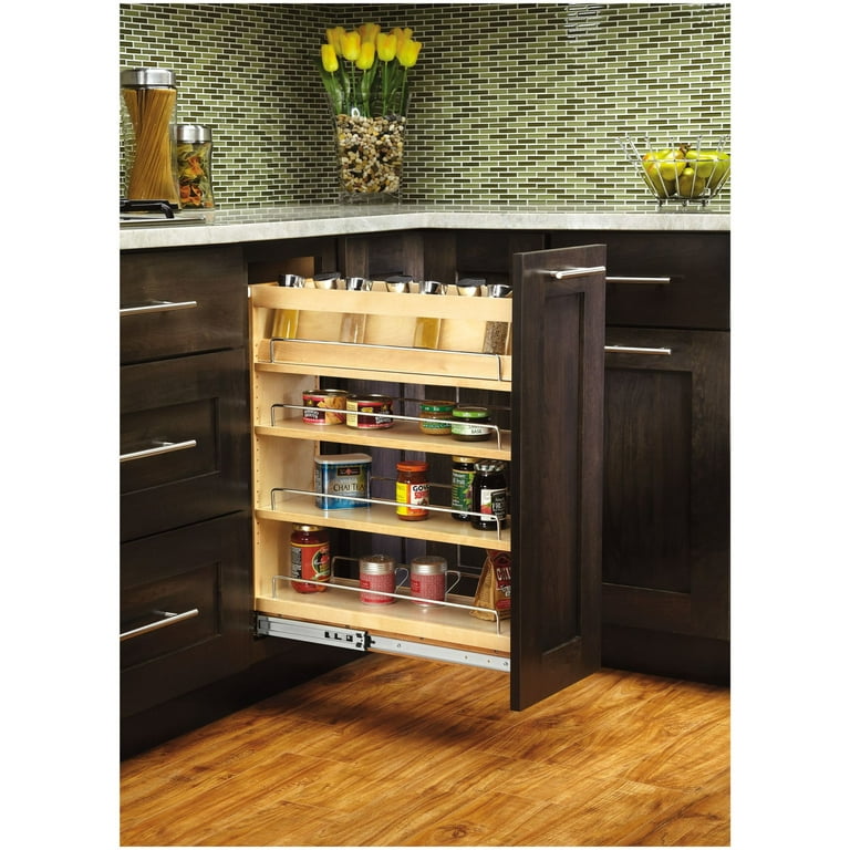 Rev-A-Shelf 24 Inch Width Deluxe Sliding Spice/Can Rack, Minimum