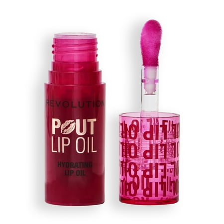 Revolution Pout High-Shine Lip Oil with Vitamin E Cherry Red