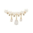 thumbnail image 2 of Eoperou Faux Pearls Brooch Pin Exquisite Lightweight Decorative Unfading Rhinestones Tassel Elegant Suit Pin Costume Accessories, 2 of 7