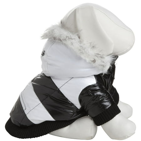 UPC: 0858342014021 | Pet Life ® Fashion Striped 3M Insulated Ultra-Plush Pet Dog Parka Coat w/ Removable Hood