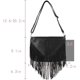 thumbnail image 2 of Bolso bandolera de cuero con flecos para mujer, bolso bandolera grande con borlas, regalo para mamá, esposa, novia, 2 of 5