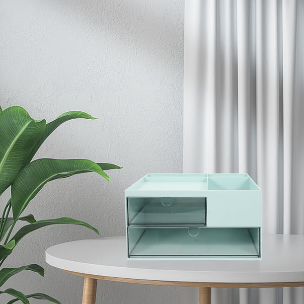 Raindrops Estante Organizador De Escritorio Azul Con Estructura Científica Para Orden Y Protección