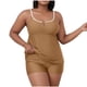 thumbnail image 2 of Traje de baño tankini de dos piezas para mujer, informal, de gran tamaño, de color liso, con parte superior dividida y acolchado en el pecho. Traje de baño tankini para mujer. Traje de baño de dos pie, 2 of 7
