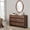 Brown, variant on 6-Drawer Wood Dresser with Concealed Handles & Metal Base, Modern Chest of Drawers for Bedroom, Living Room, Brown