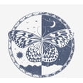 thumbnail image 5 of Butterfly Day And Night Adult White Long Sleeve Hoodie-Medium, 5 of 6