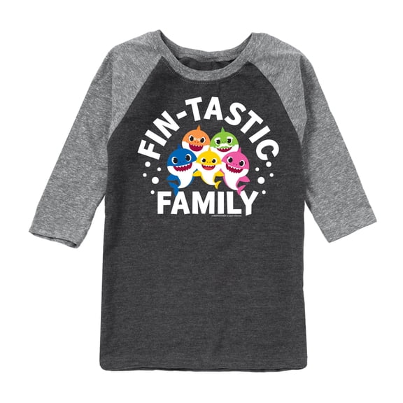 Baby Shark - Fintastic Family - Toddler And Youth Raglan Graphic T-Shirt