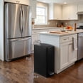 thumbnail image 3 of Innovaze 11.9 Gal./ 45 Liter  Slim Stainless-Steel-Made Step-on kitchen Trash Can (Matt Black), 3 of 8