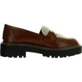 thumbnail image 2 of Sam Edelman Laurs Mocha Leather Rounded Toe Slip On Chunky Heel Classic Loafers (Mocha, 6.5), 2 of 3