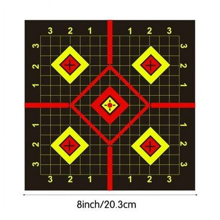 9 Types 10pcs/Set 8 Inch High Visibility Adhesive Shooting Target Stickers Reactive Hunting Shooting Training Paper NZ1