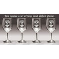 thumbnail image 2 of Gunn Irish Coat of Arms Wine Glasses - Set of 4 (Sand Etched), 2 of 2