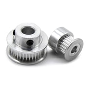 BIBABLYKE 2PCS Set 2GT Aluminum Timing Pulley 20&36 Teeth 6.35mm Bore Synchronous Wheel with 2PCS Length 200mm Width 6mm Belt