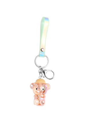 NINELEO Cute Cartoon Color-Changing Bear Keychain Christmas Gift , Kawaii Keychains Cartoon Boy Girl Backpack Charms Women Men Car Key Ring, Men's