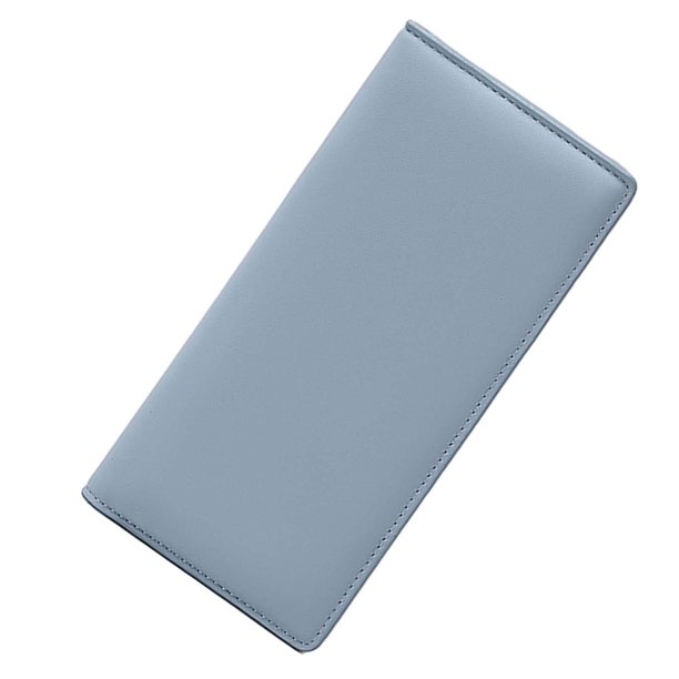 Cartera jinwen para mujer bolso de mano elegante con bolsillo con cremallera azul