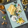 thumbnail image 5 of Engagement Party Cutting Board, Hippie Celebration Hearts Flowers Dots Rainbow Colored She Said Yes Words, Decorative Tempered Glass Cutting and Serving Board, Large Size, Multicolor, by Ambesonne, 5 of 5