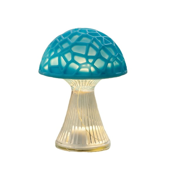 YAMB Mini Mushroom Table Lamp,4 Inch Portable Cordless Small Lamp,Creative Home Decor Table Lamp, Unique House Warmging Gift,Colorful Mushrooms Lamp Healing Series LED Nightlight for Kids Sleep