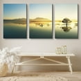 thumbnail image 2 of PixonSign Canvas Print Wall Art Set Mirrored Wetland Horizon Nature Wilderness Photography Realism Contemporary Landscape Colorful Multicolor Ultra for Living Room, Bedroom, Office - 24"x36"x3, 2 of 5