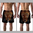 thumbnail image 3 of luoweisi Men's Beach Shorts Quick Dry Swim Trunks with Mesh Lining Leopard 2XL, 3 of 5