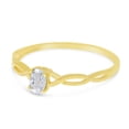 thumbnail image 3 of 10k Yellow Gold Oval White Topaz Ring, 3 of 6