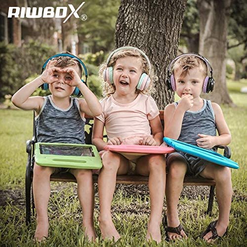 Bluetooth Headset, Riwbox AB005 Wireless Headphones 5.0 with Microphone Foldable Headphones with TF Card FM Radio and LED Lig
