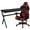 Red, variant on Flash Furniture Optis Gaming Desk and Red/Black Reclining Gaming Chair Set /Cup Holder/Headphone Hook/Removable Mouse Pad Top - Wire Management