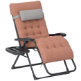 thumbnail image 1 of Outsunny Chaise Zéro Gravité Rembourrée, Fauteuil Inclinable Pliant, Kaki, 1 of 10