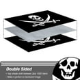 thumbnail image 6 of Jolly Roger Pirate Double Sided Flag 3x5 ft - Heavy Duty 3Ply Polyester Skull Flags Cross Knife - Jack Rackham Indoor Outdoor Banner, 6 of 6