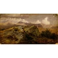 thumbnail image 2 of Hans Gude 24x15 Gold Ornate Framed and Double Matted Museum Art Print Titled - Norwegian Highlands (1846), 2 of 4