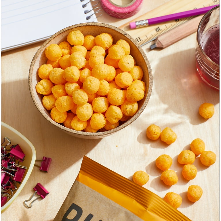 Pipcorn Cheddar Cheese Balls, Crunchy, Whole Grain, 4.5 Oz