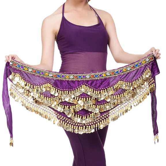 Belts for Women Belly Dance Hip Scarf Gold Costume Wrap Skirt Design