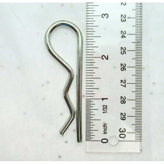 Hitch Pin Clip 5/32 inch Diameter X 2 15/16" length Zinc Plated Spring Steel